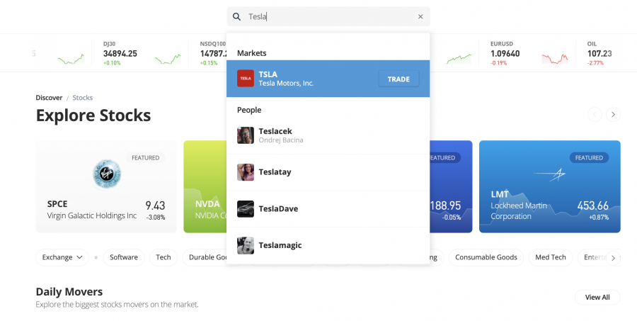 how to buy stocks on eToro