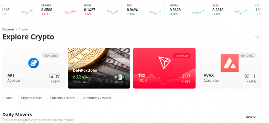 eToro crypto