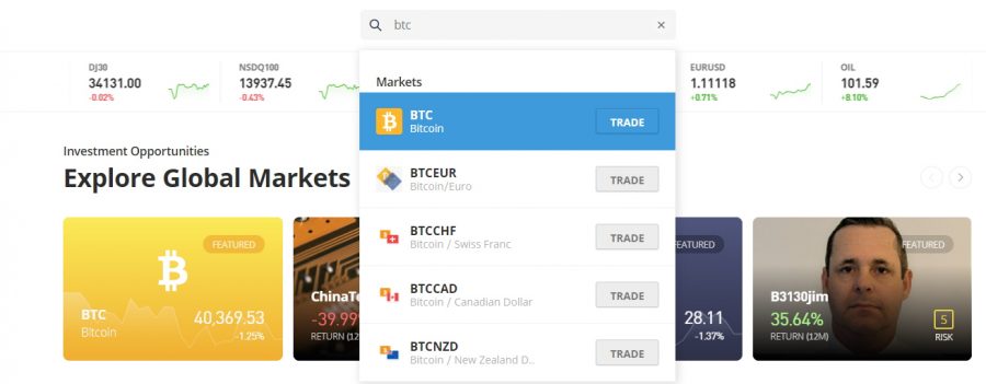 etoro bitcoin trade