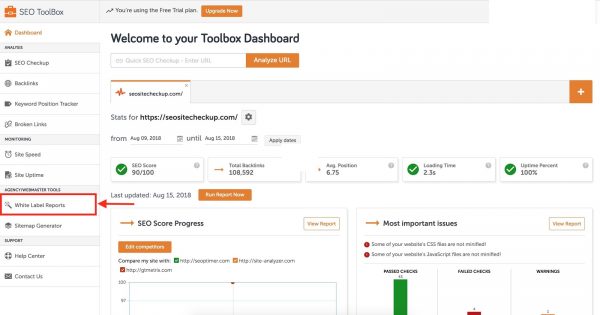 SEOSiteCheckup - Miglior software Audit e test di velocità SEO