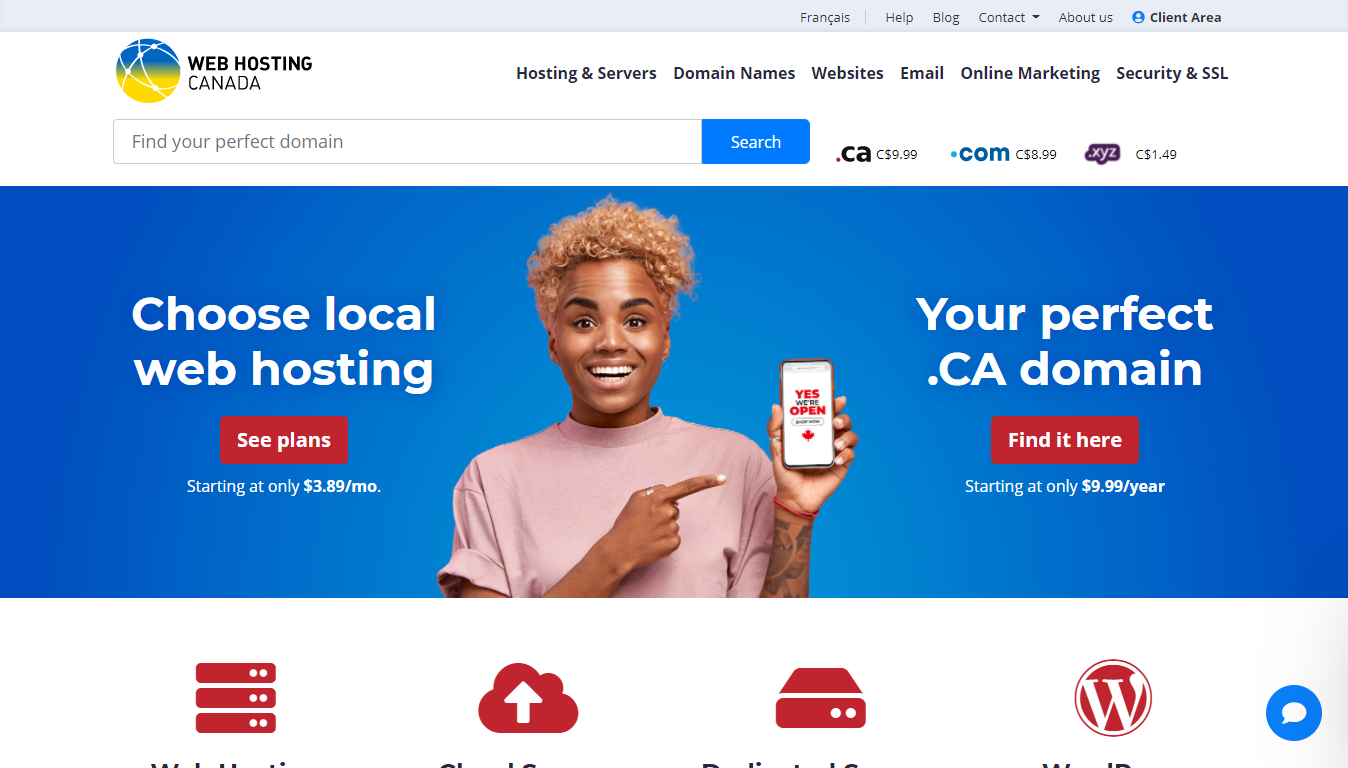 web hosting canada