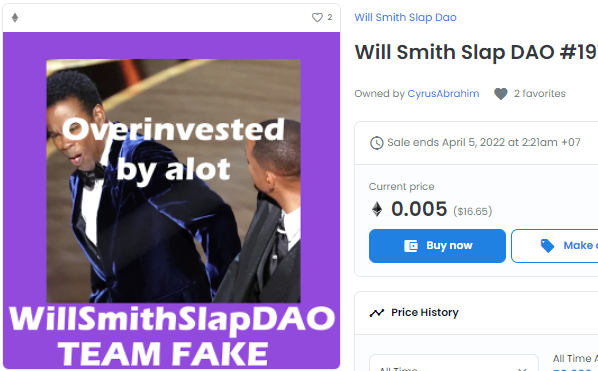Will Smith Slap DAO