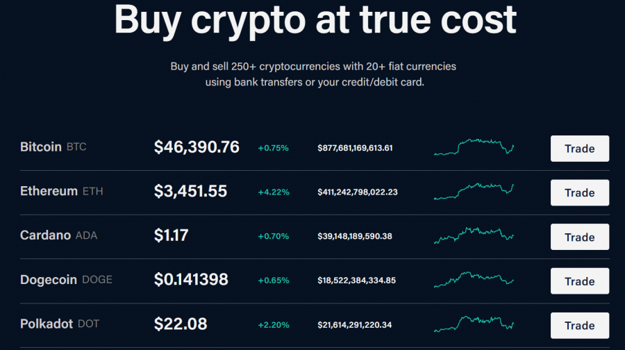 Buy crypto on Crypto dot com site