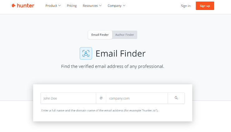 Hunter.io is the best email lookip tool