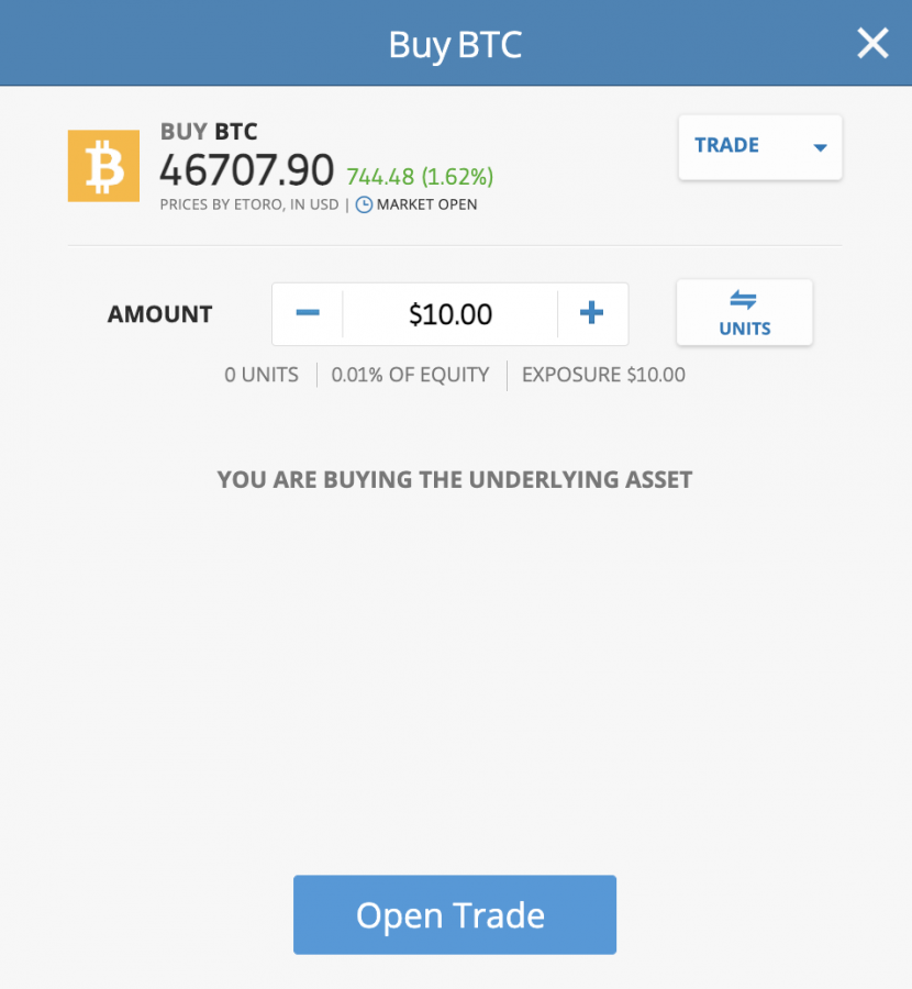 buy bitcoin with credit card at eToro
