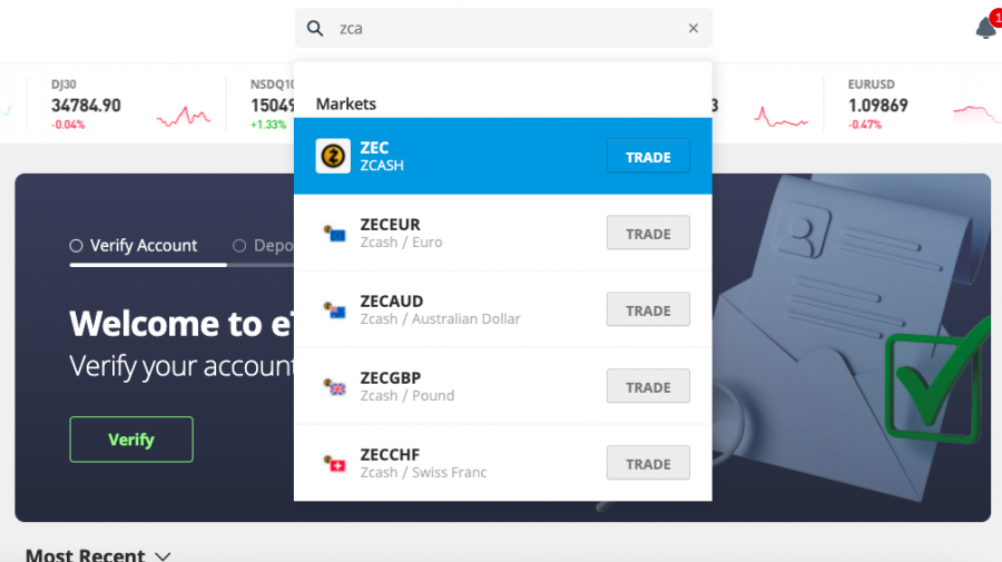 buy zcash on etoro