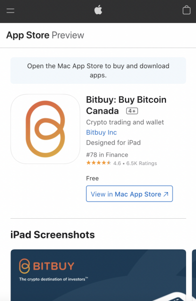 download bitbuy app on iOS