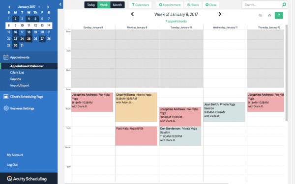 acuity scheduling