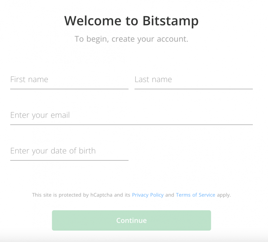 Bitstamp sign up