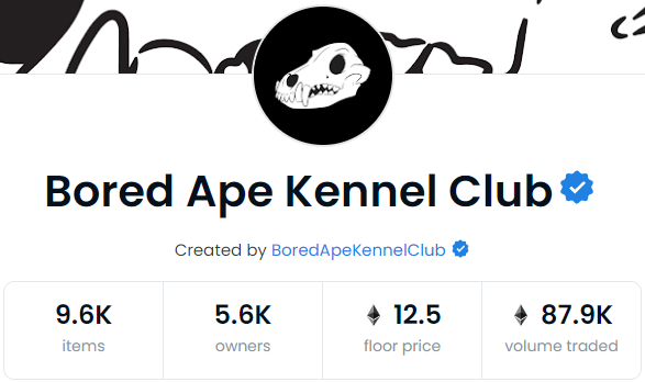 Bored Ape Kennel Club All Time High Floor Price