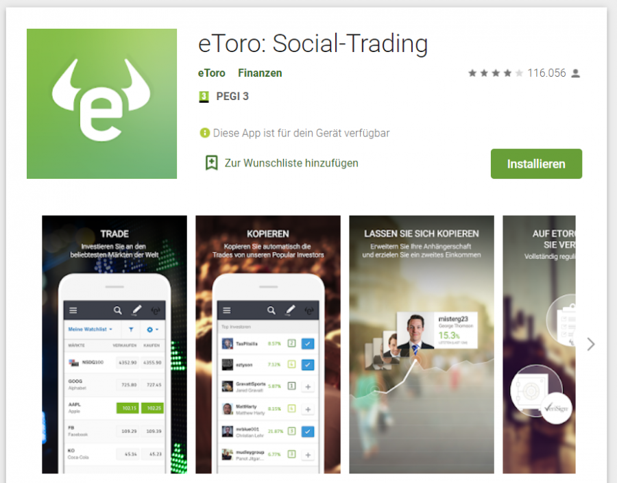 eToro App herunterladen