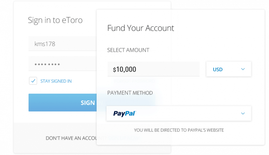 eToro Bitcoin PayPal
