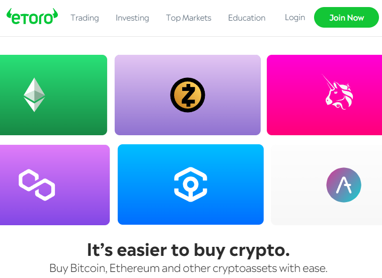 eToro Best Place to Buy Crypto