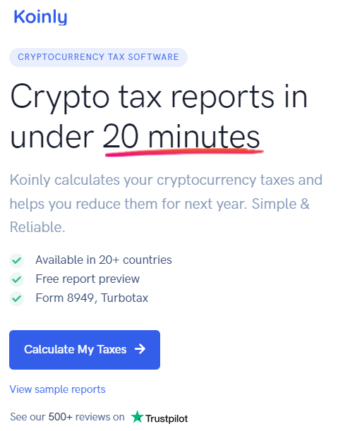 Koinly Best Crypto Tax Software