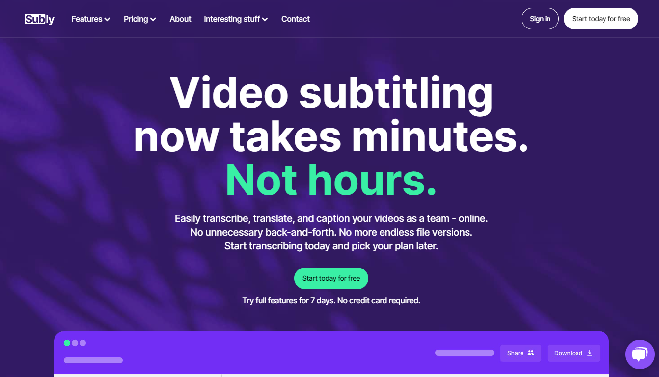 Subly's video subtitling services