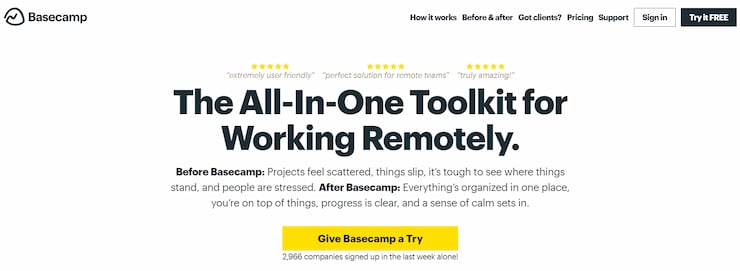 Basecamp boosts team collaboration