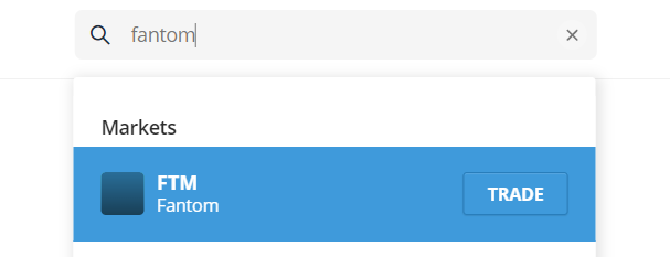 Buy Fantom on eToro