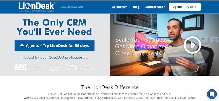 LionDesk is the best real estate CRM software overall