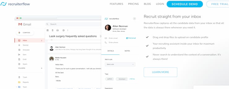 Recruiterflow is perfect for small recruiting agencies