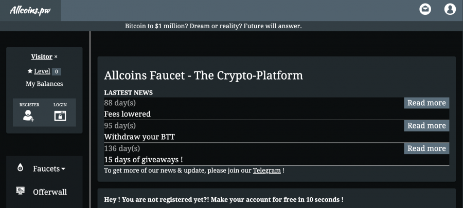 Altcoins.pw: Piattaforma crittografica gratuita con AutoFacet