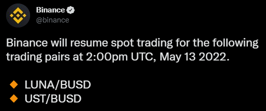 binance relist luna