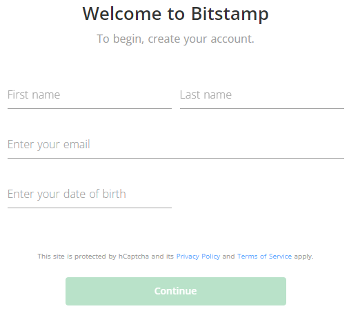 Bitstamp Create Account
