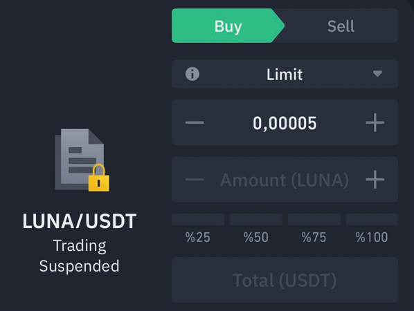 Terra LUNA zero price