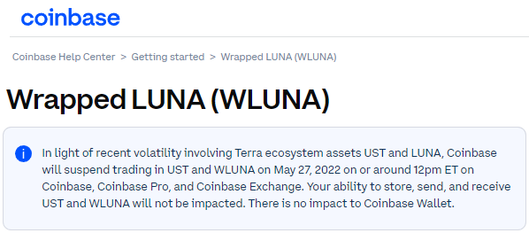 Wrapped LUNA (WLUNA)
