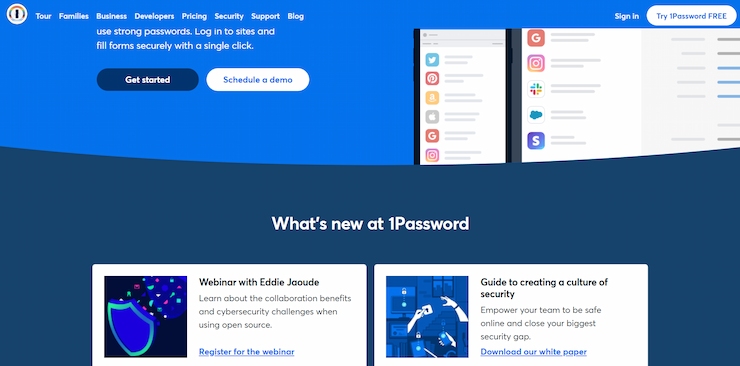 1Password is the best password manager for families in Canada