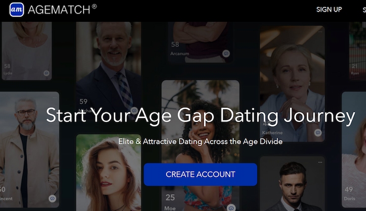 AgeMatch — Ideal for older men looking for younger women