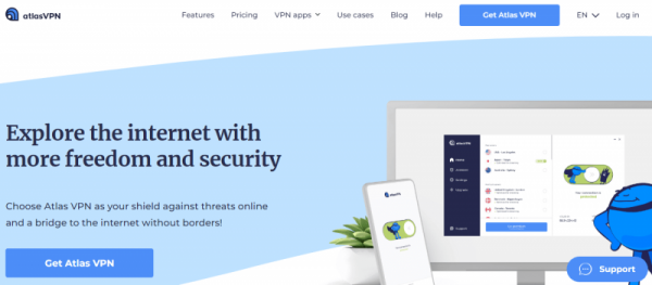 AtlasVPN is the best free Canada VPN for unlimited devices