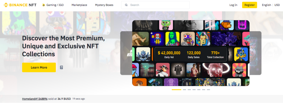 Binance NFT marketplace