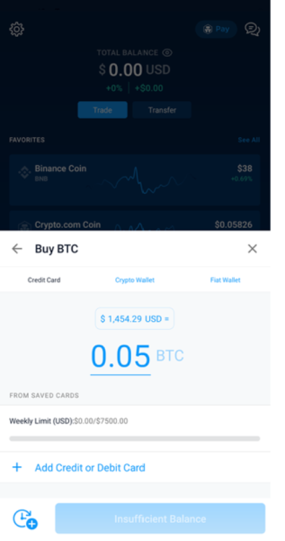 Buy Bitcoin on Crypto-com