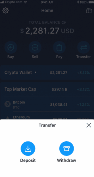 Crypto.com Deposit