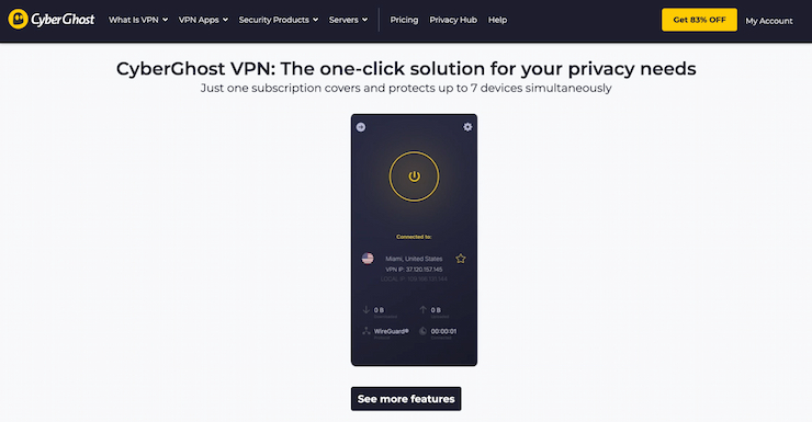 CyberGhost VPN is best for torrenting