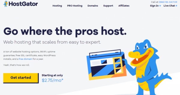 HostGator for ecommerce website hosting