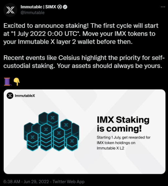 Immutable X Token Price Prediction 2022 IMX Staking Live July (Video
