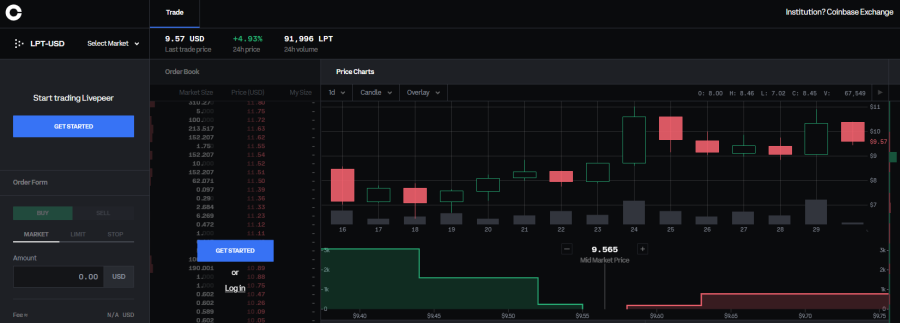 lpt coinbase