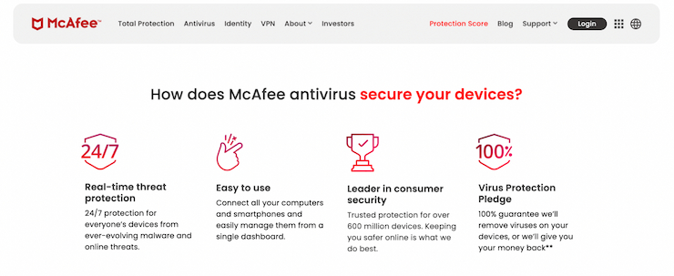 McAfee is a reliable solution for home use