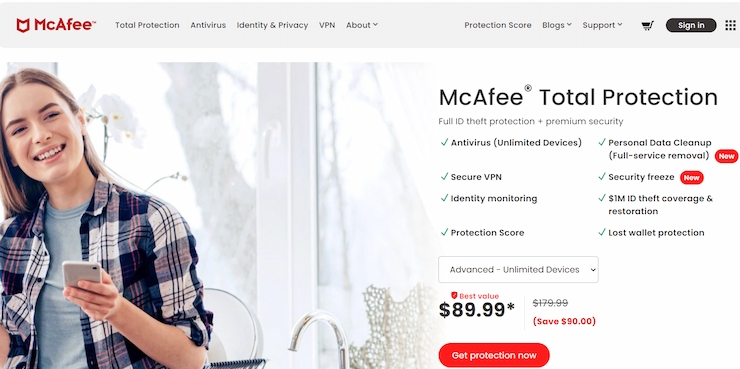 McAfee is best for offline protection
