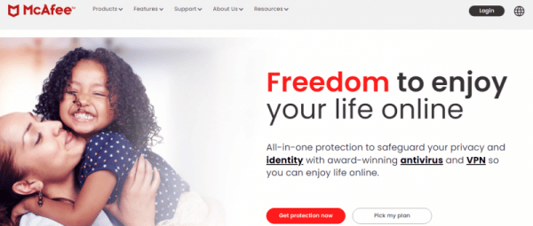 McAfee the best antivirus software UK for Windows 10