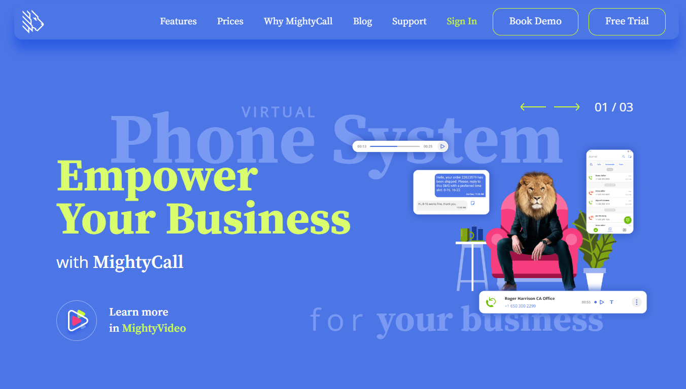 MightyCall Canada home phone service