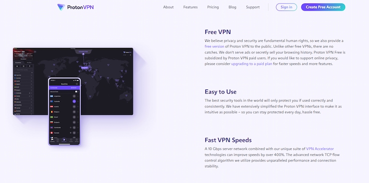 Proton is the best free VPN for Firestick