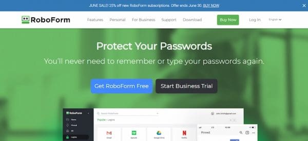 RoboForm is a popular password manager in the UK with a long-standing reputation