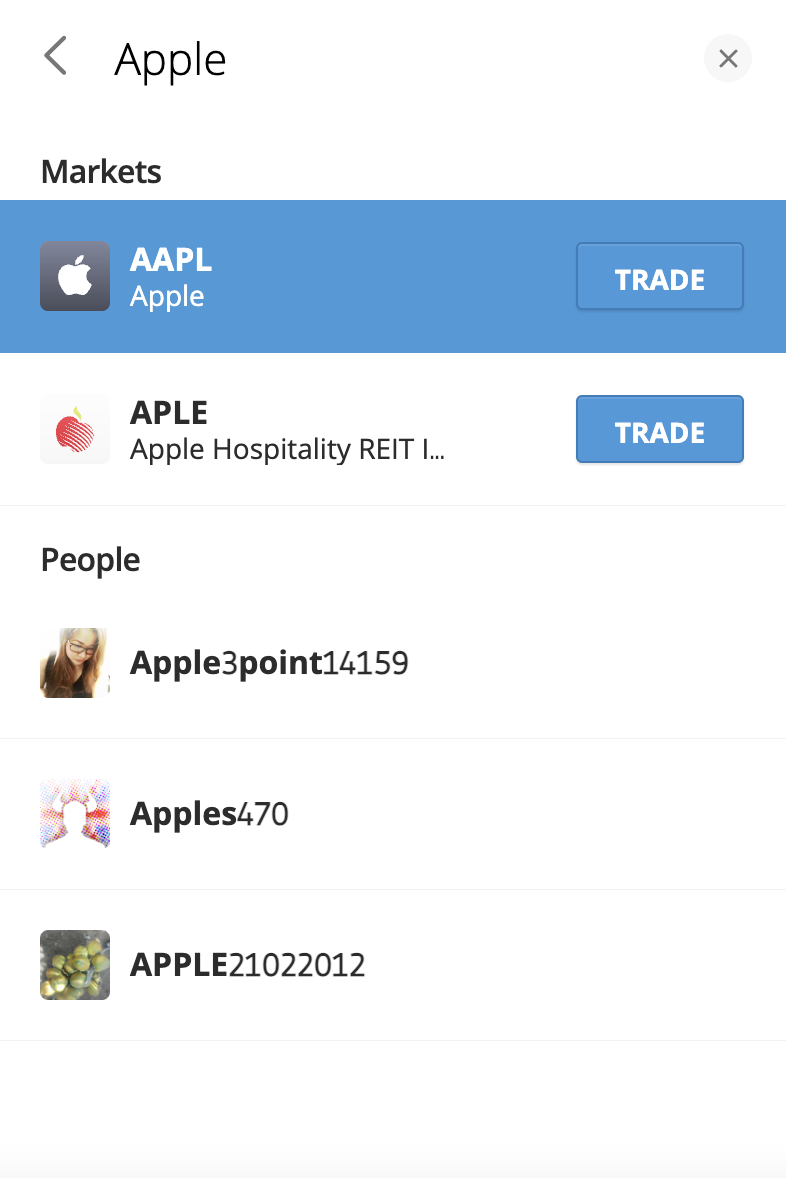 buy apple stock on eToro app