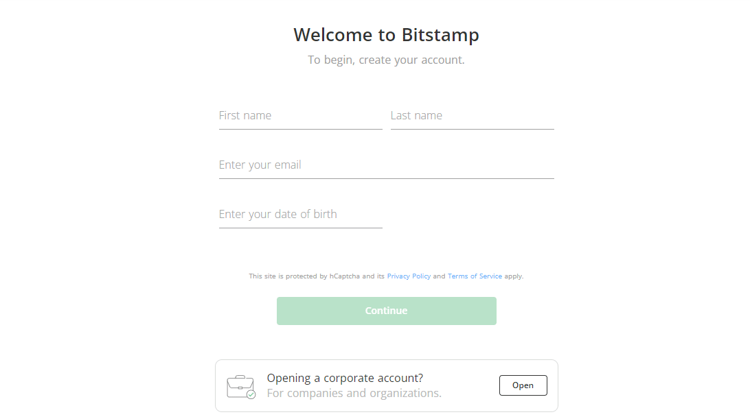 Bitstamp Sign Up
