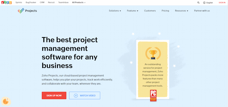 Zoho Versatile Project Management Software