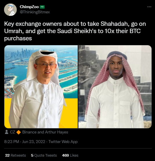 Chimpzoo Saudi Crypto Meme