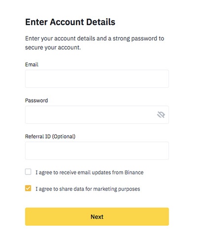 Binance login