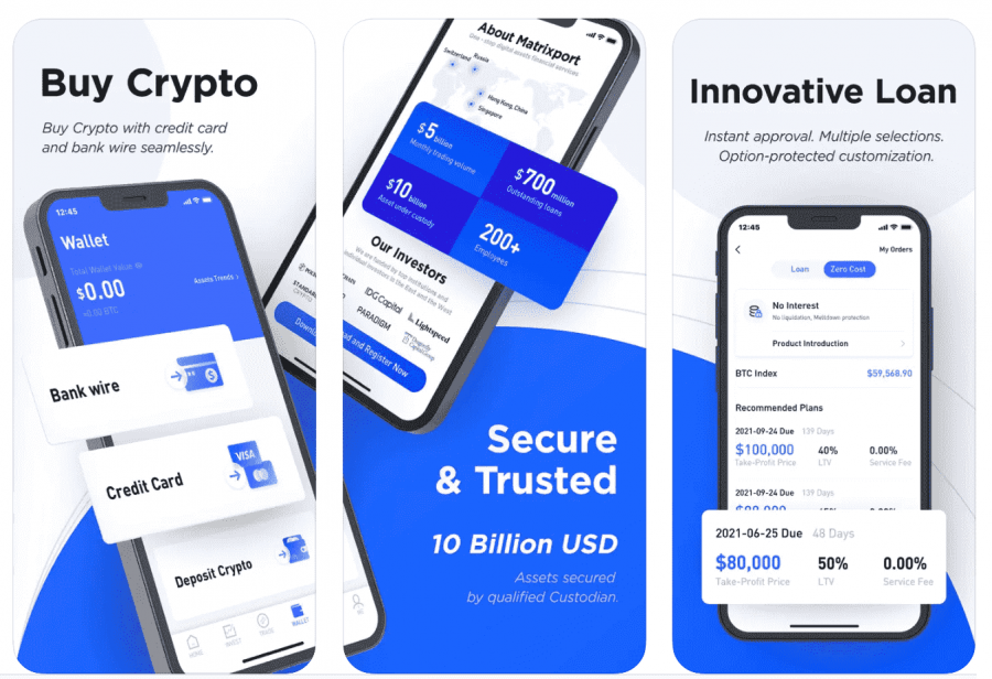 Matrixport mobile app